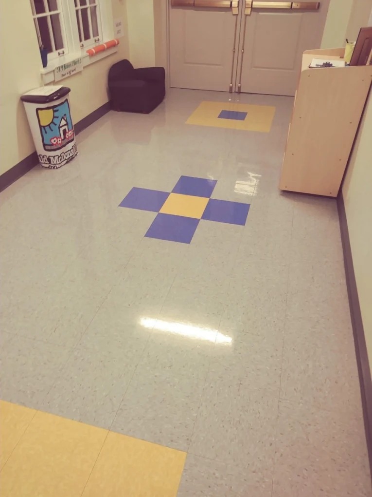 Classroom Hallway Floor Stripping & Waxing